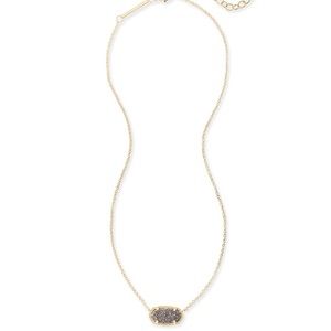 Kendra Scott Elisa gunmetal necklace